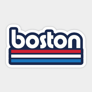 Retro Boston Stripes Sticker